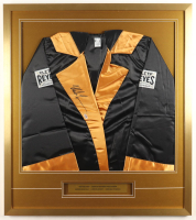 Mike Tyson Signed Custom Framed Robe Display with Stat Plaque (PSA) at PristineAuction.com
