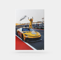 Christopher Bell Signed NASCAR 20x30 Gallery Wrapped Photo on SpeedCanvas (Bell COA) at PristineAuction.com