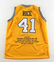 Glen Rice Signed Career Highlight Stat Jersey (Beckett) at PristineAuction.com