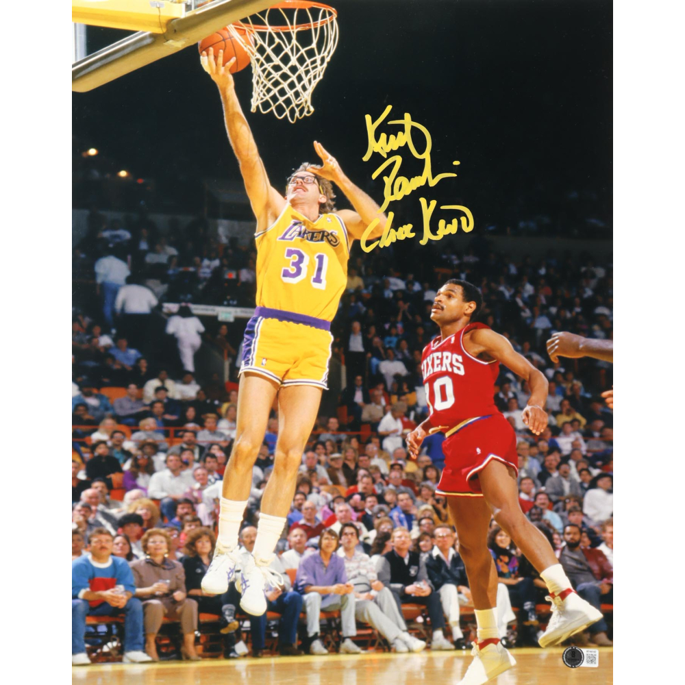 Kurt Rambis Signed Lakers 16x20 Photo Inscribed "Clark Kent" (Beckett) at PristineAuction.com