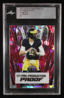 JJ McCarthy 2024 Leaf Metal Autograph Crystal Pink Pre-Production Proof #NNO #1/1 RC (Leaf) at PristineAuction.com