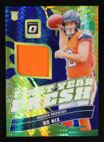 Bo Nix 2024 Donruss Optic First Year Fresh Jerseys Blue Hyper #5 RC at PristineAuction.com