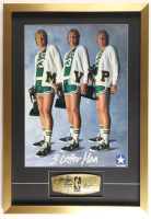 Larry Bird Signed Custom Framed Basketball Display with Photo (PSA) at PristineAuction.com