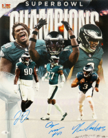 Nolan Smith Jr., Jordan Davis, & Quinyon Mitchell Signed Eagles Super Bowl LIX 16x20 Photo (JSA) at PristineAuction.com