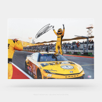 Christopher Bell Signed NASCAR 20x30 Gallery Wrapped Photo on SpeedCanvas (Bell COA) at PristineAuction.com