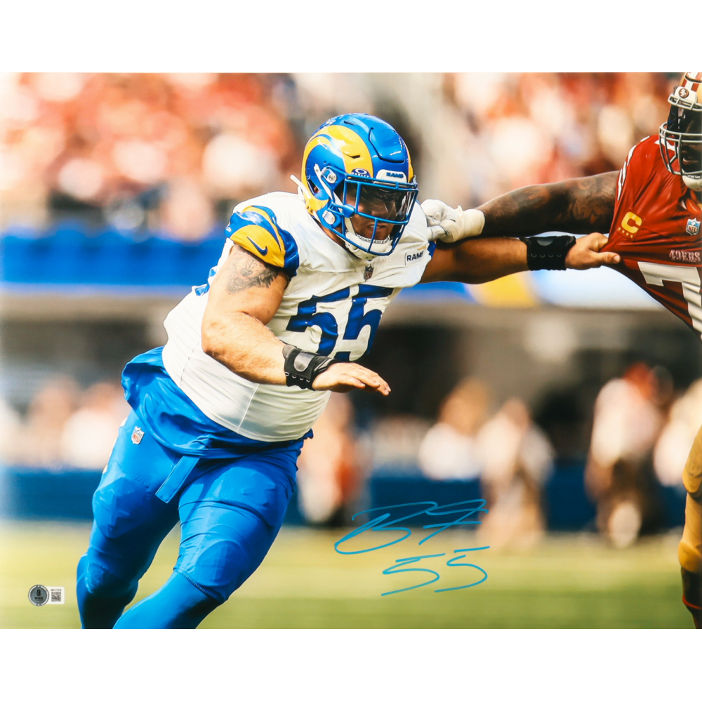 Braden Fiske Signed Rams 16x20 Photo (Beckett) at PristineAuction.com