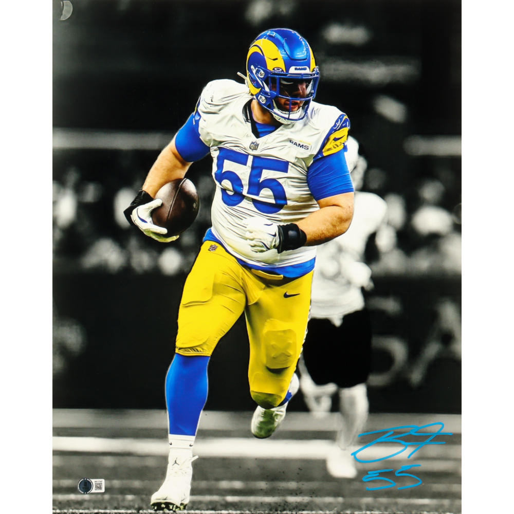 Braden Fiske Signed Rams 16x20 Photo (Beckett) at PristineAuction.com