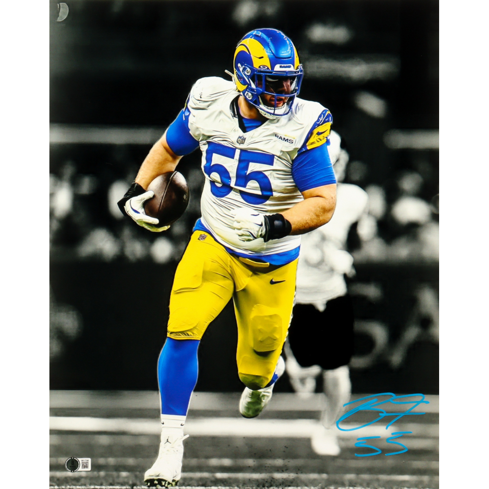 Braden Fiske Signed Rams 16x20 Photo (Beckett) at PristineAuction.com