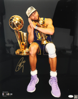 Steph Curry Signed Warriors 16x20 Photo (JSA) at PristineAuction.com