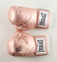 Mike Tyson Signed Pair of Everlast Rose Gold Boxing Gloves (Tyson) at PristineAuction.com