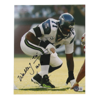 Walter Jones Signed Seahawks 8x10 Photo Inscribed "T100" & "HOF 14" (Beckett) at PristineAuction.com