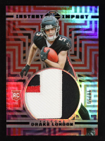 Drake London 2022 Panini Illusions Instant Impact Jerseys Black #7 RC #10/50 at PristineAuction.com