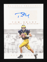 Tom Brady 2015 Panini National Treasures Collegiate Multisport Signatures Gold #59 #9/10 at PristineAuction.com