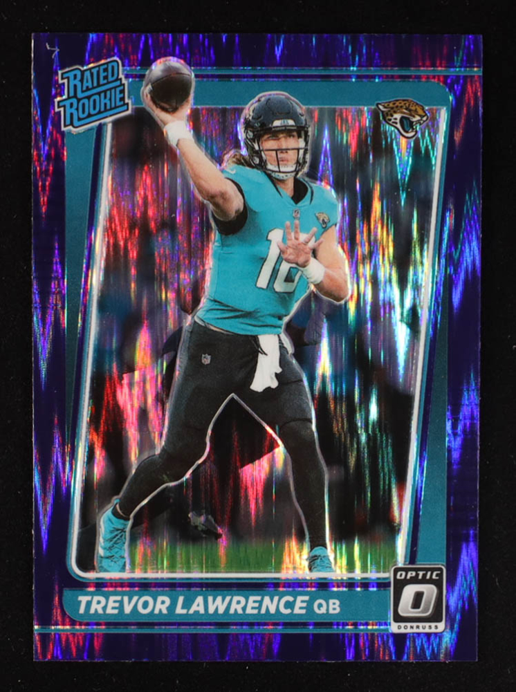 Trevor Lawrence 2021 Donruss Optic Purple Shock #201 RR RC