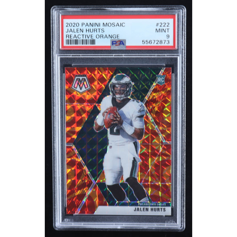 Jalen Hurts 2020 Panini Mosaic Mosaic Reactive Orange #222 RC (PSA 9) at PristineAuction.com