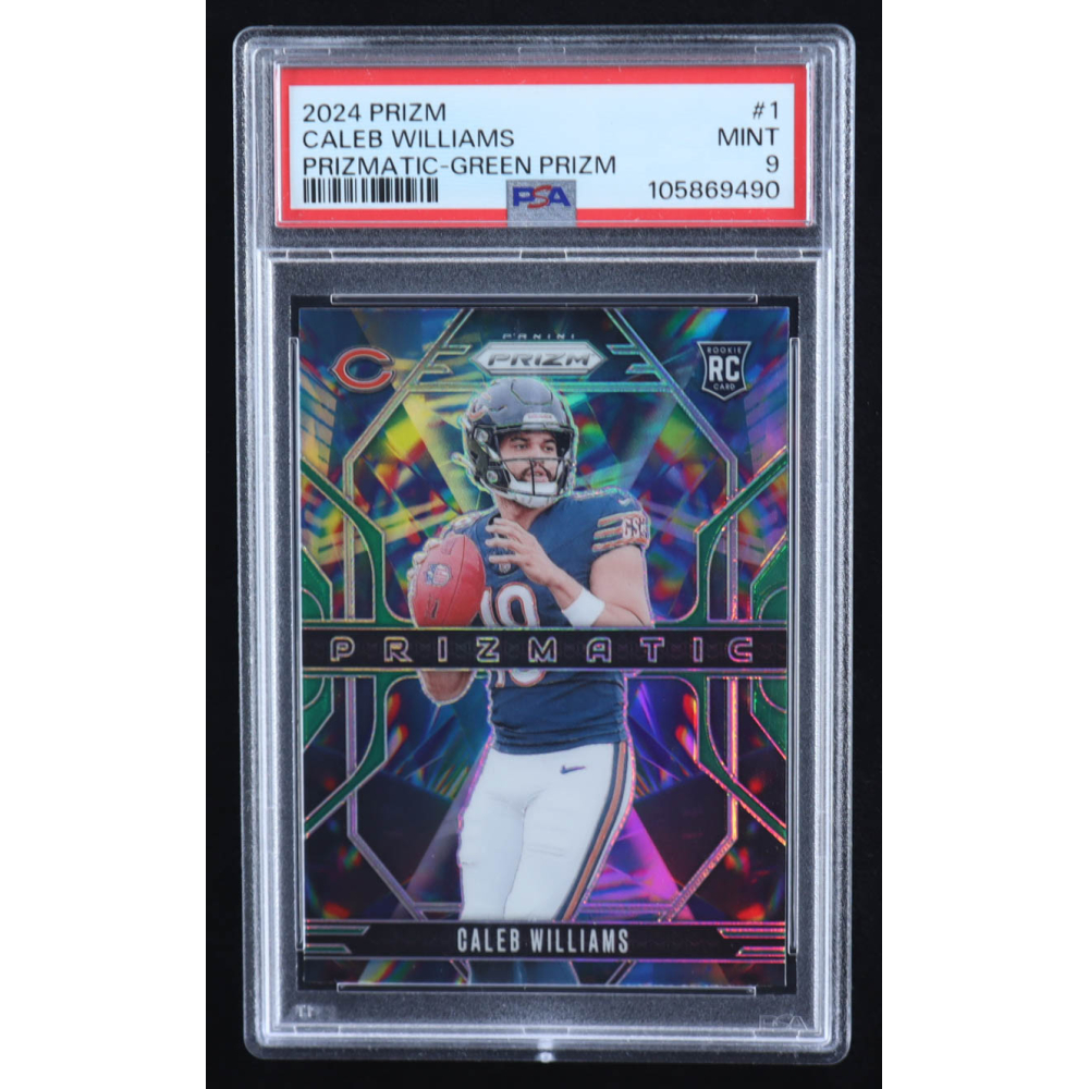 Caleb Williams 2024 Panini Prizm Prizmatic Prizms Green #1 RC (PSA 9) at PristineAuction.com