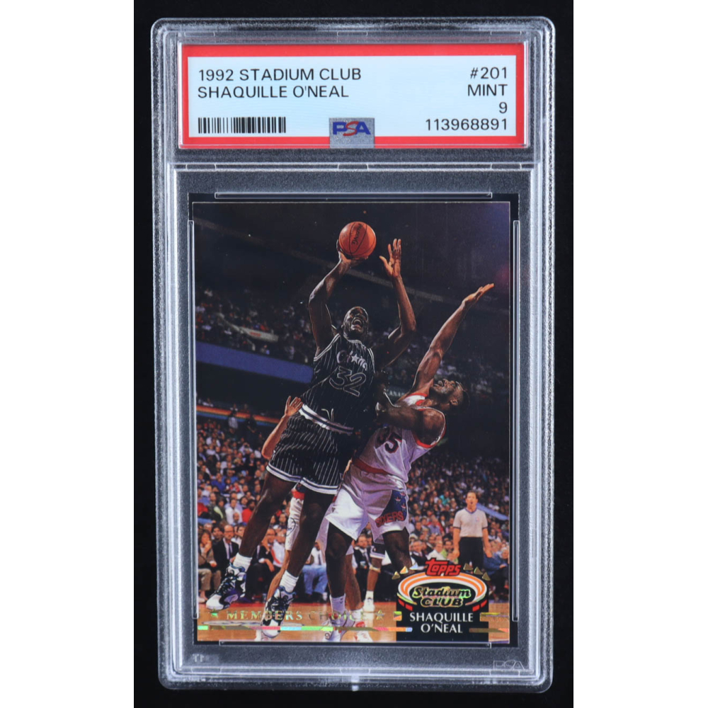 Shaquille O'Neal 1992-93 Stadium Club #201 RC (PSA 9) at PristineAuction.com