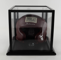 Mike Tyson Signed Vintage Everlast Leather Muhammad Ali Boxing Head Gear With Display Case (Tyson) at PristineAuction.com