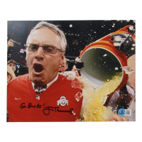 Jim Tressel Signed Ohio State Buckeyes 8x10 Photo Inscribed "Go Bucks!" (Beckett) at PristineAuction.com