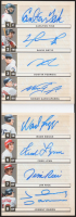 2024 Panini National Treasures Legacy Lineups Signatures Booklet #LINBOS #3/5 Carlton Fisk / David Ortiz / Dustin Pedroia / Nomar Garciaparra / Wade Boggs / Fred Lynn / Jim Rice / Johnny Damon at PristineAuction.com