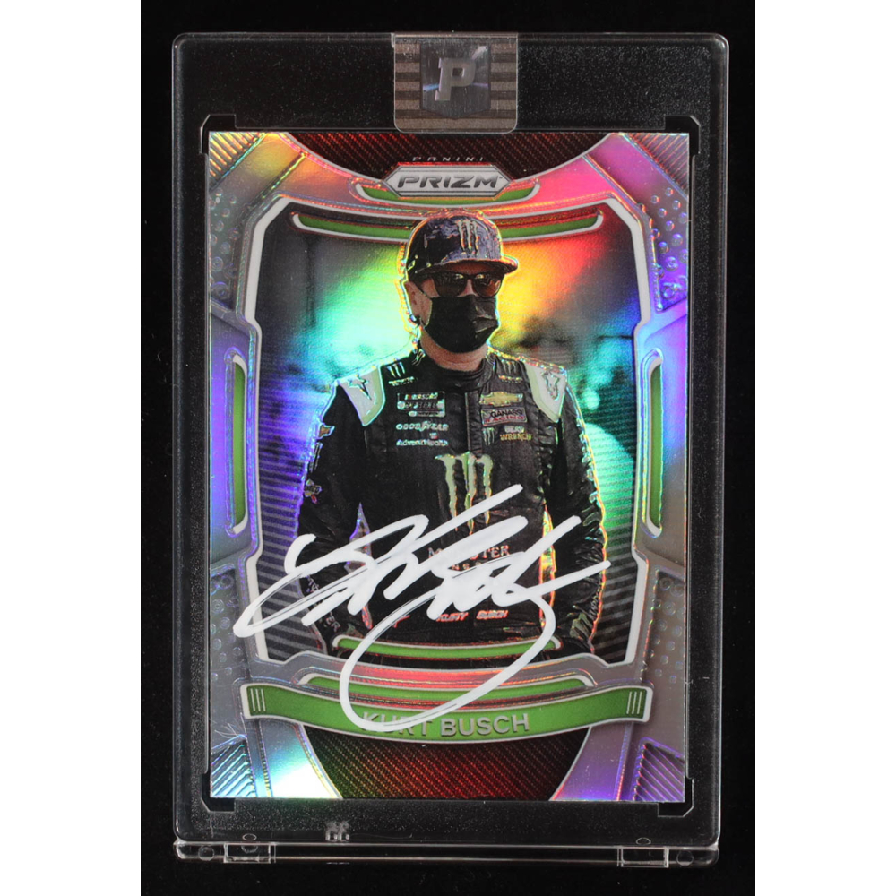 Kurt Busch Signed 2021 Panini Prizm Prizms #26 (PA) at PristineAuction.com