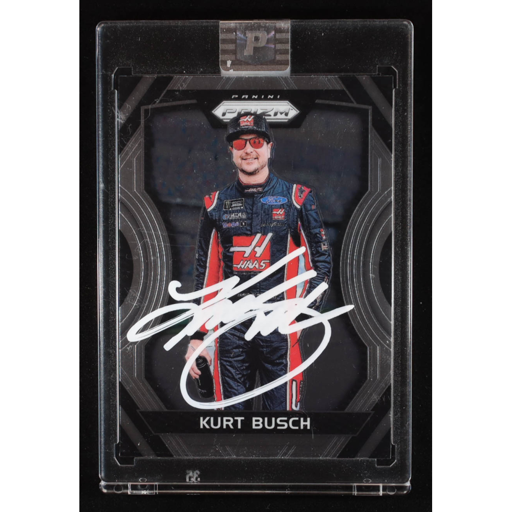Kurt Busch Signed 2018 Panini Prizm #9 (PA) at PristineAuction.com