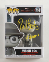 Paul Bettany Signed "Wanda Vision" #714 Vision 50s Funko Pop! Vinyl Figure Inscribed "Vision" (JSA) at PristineAuction.com