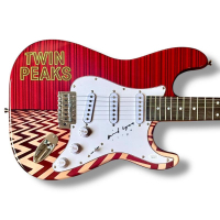 David Lynch Signed "Twin Peaks" Custom Stratocaster Electric Guitar (JSA) at PristineAuction.com