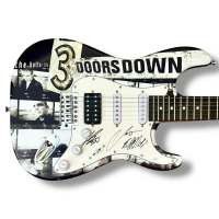 Brad Arnold, Chris Henderson & Justin Biltonen Signed "3 Doors Down" Custom Stratocaster Guitar (JSA) at PristineAuction.com
