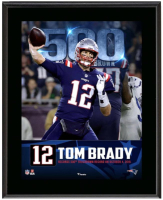 Tom Brady Patriots "500th Touchdown" Sublimated Player Plaque at PristineAuction.com