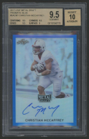 Christian McCaffrey 2017 Leaf Metal Draft Prismatic Blue #BACM1 #33/50 (BGS 9.5 | Auto 10) at PristineAuction.com