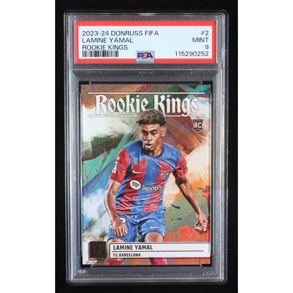 Lamine Yamal 2023-24 Donruss Rookie Kings #2 RC (PSA 9) at PristineAuction.com