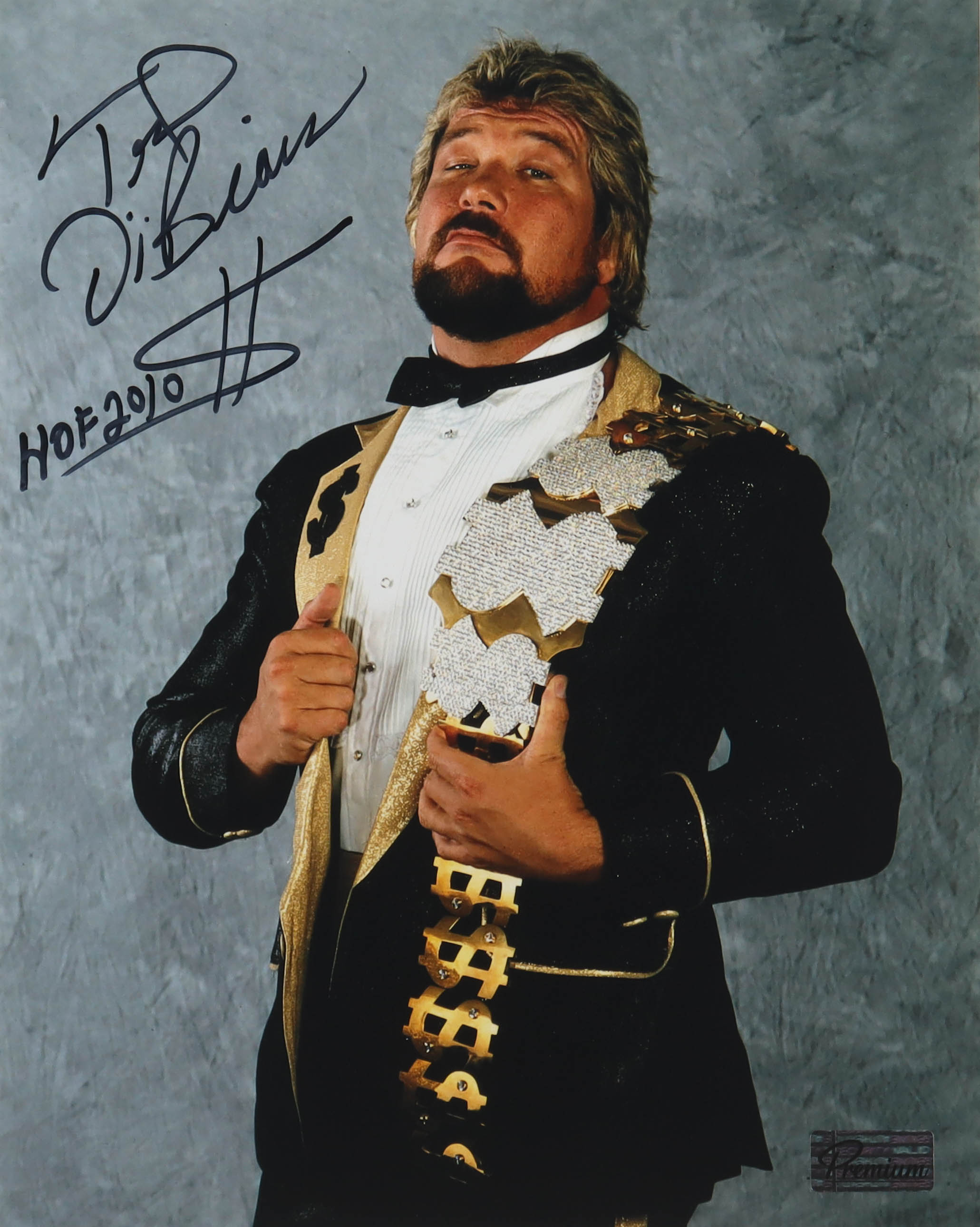 Ted DiBiase Signed WWE 8x10 Photo Inscribed "HOF 2010" (Premium) at PristineAuction.com Ted DiBiase Signed WWE 8x10 Photo Inscribed "HOF 2010" (Premium) at PristineAuction.com