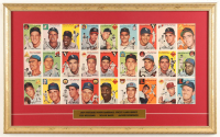 1954 Uncut Topps Baseball Card Custom Framed Sports Illustrated Magazine Sheet Display at PristineAuction.com