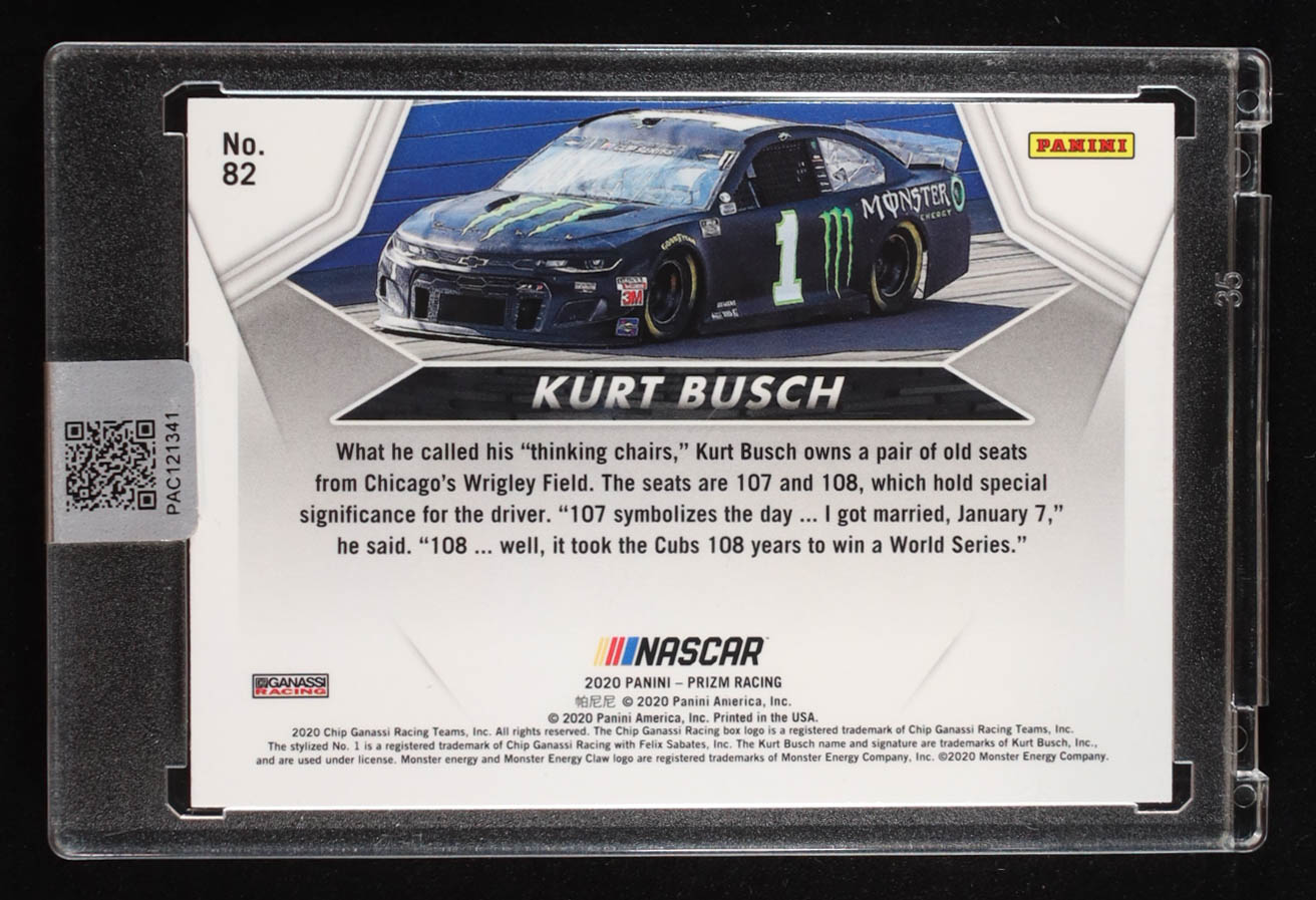 Kurt Busch Signed 2020 Panini Prizm #82 PT (PA) at PristineAuction.com Kurt Busch Signed 2020 Panini Prizm #82 PT (PA) at PristineAuction.com