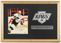 Wayne Gretzky Signed Kings Custom Framed Photo Display with Kings Patch & Career Stat Plaque (PSA) at PristineAuction.com