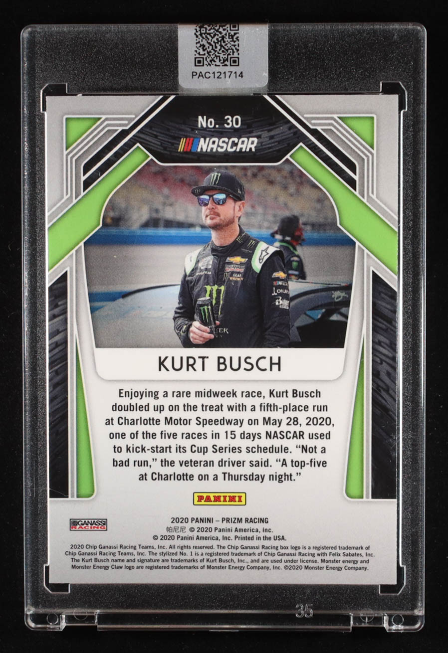 Kurt Busch Signed 2020 Panini Prizm #30 (PA) at PristineAuction.com Kurt Busch Signed 2020 Panini Prizm #30 (PA) at PristineAuction.com