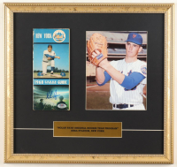 Nolan Ryan Signed Mets Custom Framed Photo Display with 1968 Media Guide (PSA) at PristineAuction.com