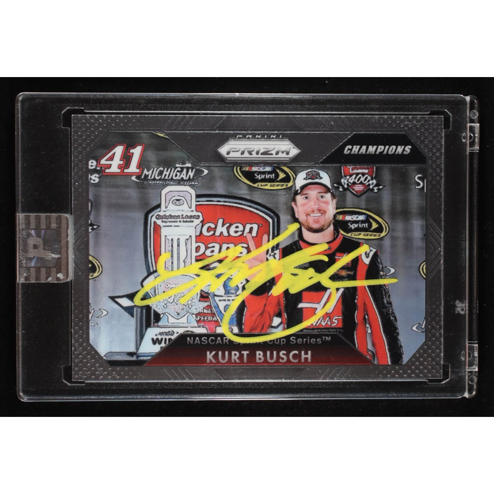 Kurt Busch Signed 2016 Panini Prizm #68 (PA) at PristineAuction.com