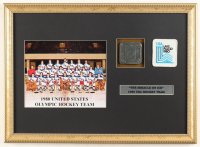 1980 US Hockey "Miracle On Ice" Team Custom Framed Photo with Lake Placid Emblem & Lake Placid Patch at PristineAuction.com