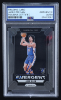 Jared McCain Signed 2024-25 Panini Prizm Emergent #19 RC (PSA) at PristineAuction.com