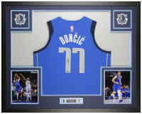 Luka Doncic Signed Mavericks Custom Framed Nike Jersey Display (Panini) at PristineAuction.com
