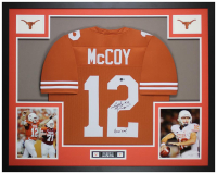 Colt McCoy Signed Custom Framed Jersey Display Inscribed "Hook 'Em!" (Beckett) at PristineAuction.com