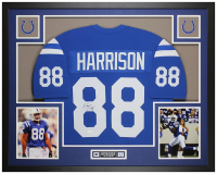Marvin Harrison Signed Custom Framed Jersey Display (JSA) at PristineAuction.com