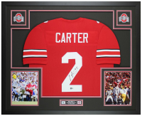 Cris Carter Signed Custom Framed Jersey Display (Beckett) at PristineAuction.com