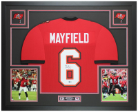 Baker Mayfield Signed Custom Framed Jersey Display (Beckett) at PristineAuction.com