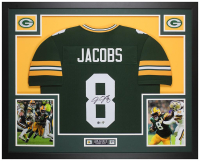 Josh Jacobs Signed Custom Framed Jersey Display (Beckett) at PristineAuction.com