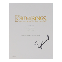 Elijah Wood Signed "The Lord of the Rings: The Fellowship of the Ring" Script Title Page (JSA) at PristineAuction.com