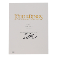 Elijah Wood Signed "The Lord of the Rings: The Fellowship of the Ring" Script Title Page (JSA) at PristineAuction.com