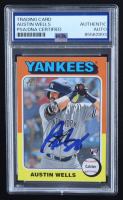 Austin Wells Signed 2024 Topps Heritage #442 RC (PSA) at PristineAuction.com